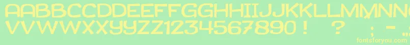 JmhCanasta Font – Yellow Fonts on Green Background