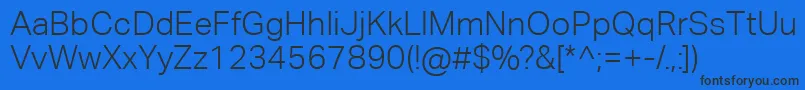 AktivgroteskcorpLight Font – Black Fonts on Blue Background