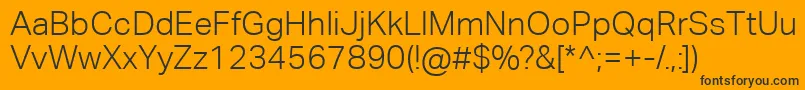 AktivgroteskcorpLight Font – Black Fonts on Orange Background