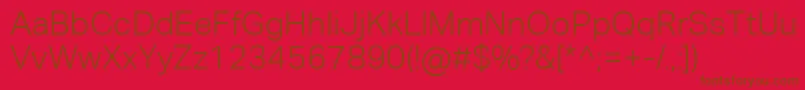 AktivgroteskcorpLight Font – Brown Fonts on Red Background