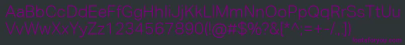 AktivgroteskcorpLight Font – Purple Fonts on Black Background