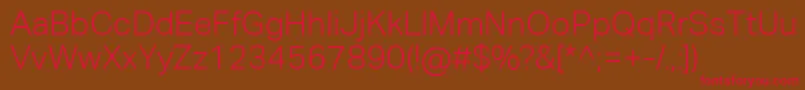 AktivgroteskcorpLight Font – Red Fonts on Brown Background