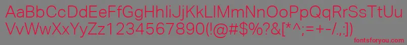 AktivgroteskcorpLight Font – Red Fonts on Gray Background