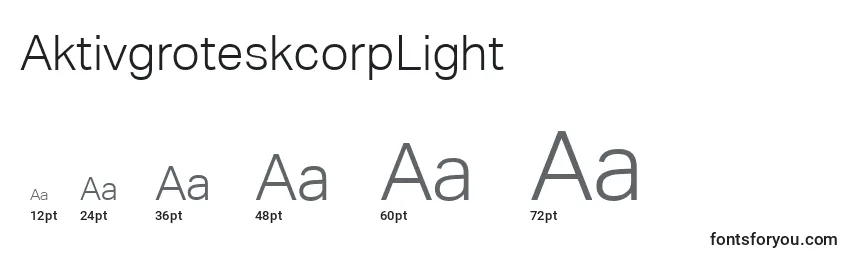 AktivgroteskcorpLight Font Sizes