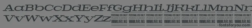 PigeonmediumitalPersonal Font – Black Fonts on Gray Background