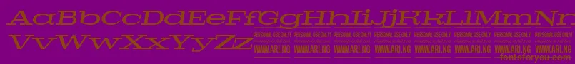 PigeonmediumitalPersonal Font – Brown Fonts on Purple Background