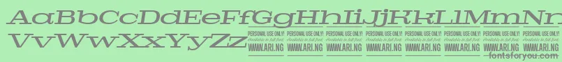 PigeonmediumitalPersonal Font – Gray Fonts on Green Background