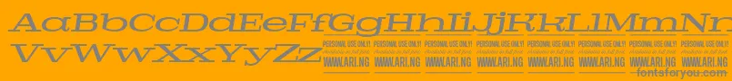 Шрифт PigeonmediumitalPersonal – серые шрифты на оранжевом фоне