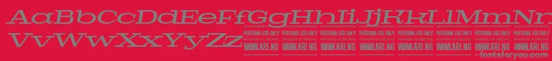 PigeonmediumitalPersonal Font – Gray Fonts on Red Background