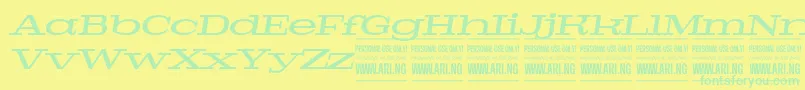 PigeonmediumitalPersonal Font – Green Fonts on Yellow Background