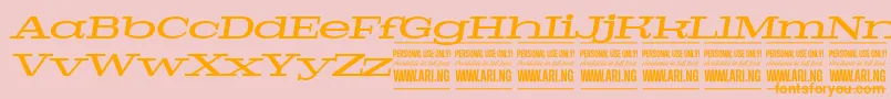 fuente PigeonmediumitalPersonal – Fuentes Naranjas Sobre Fondo Rosa