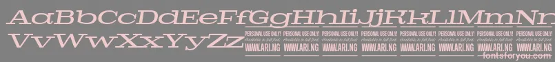 Fonte PigeonmediumitalPersonal – fontes rosa em um fundo cinza