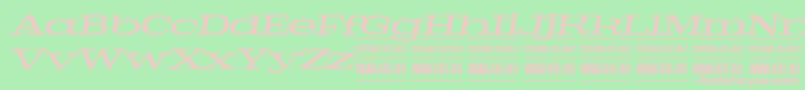 PigeonmediumitalPersonal Font – Pink Fonts on Green Background