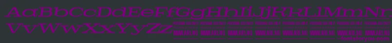 PigeonmediumitalPersonal Font – Purple Fonts on Black Background