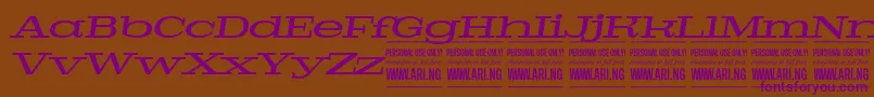 Шрифт PigeonmediumitalPersonal – фиолетовые шрифты на коричневом фоне