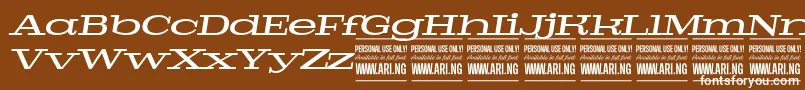 Шрифт PigeonmediumitalPersonal – белые шрифты на коричневом фоне