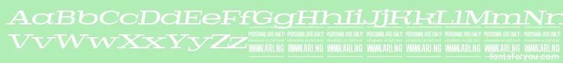 PigeonmediumitalPersonal Font – White Fonts on Green Background