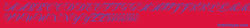 PfSnowmanCitadel Font – Blue Fonts on Red Background