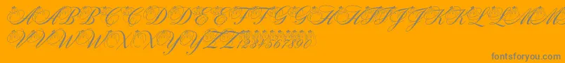 PfSnowmanCitadel Font – Gray Fonts on Orange Background