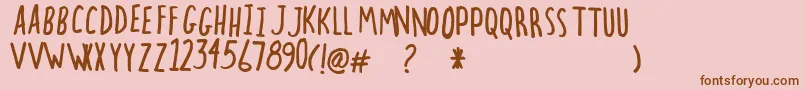 Hectic Font – Brown Fonts on Pink Background