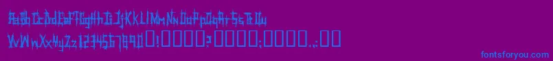 Psychoti Font – Blue Fonts on Purple Background