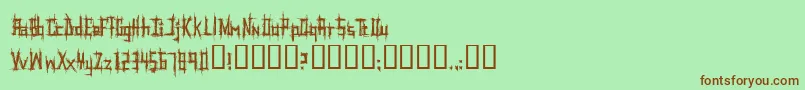 Psychoti Font – Brown Fonts on Green Background