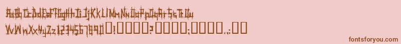 Psychoti Font – Brown Fonts on Pink Background