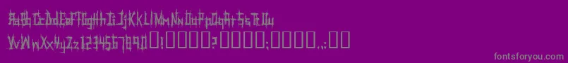 Psychoti-Schriftart – Graue Schriften auf violettem Hintergrund