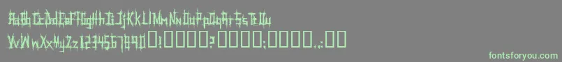 Psychoti Font – Green Fonts on Gray Background