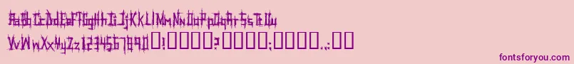 Psychoti Font – Purple Fonts on Pink Background