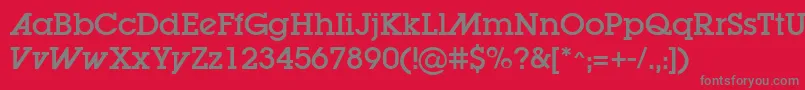 Lugaad Font – Gray Fonts on Red Background