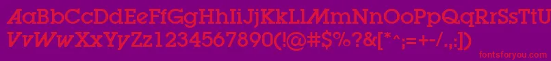 Lugaad Font – Red Fonts on Purple Background