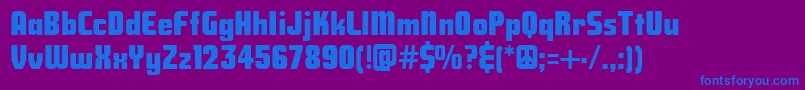 NationalDebt Font – Blue Fonts on Purple Background