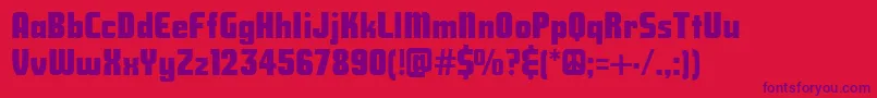 NationalDebt Font – Purple Fonts on Red Background