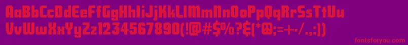 NationalDebt Font – Red Fonts on Purple Background