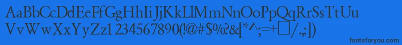GaramondsemiexpandedsskBoldItalic Font – Black Fonts on Blue Background