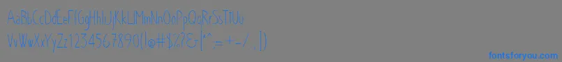 フォントChloe – 灰色の背景に青い文字