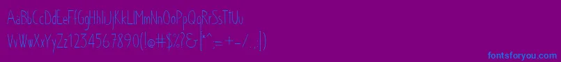Chloe-Schriftart – Blaue Schriften auf violettem Hintergrund