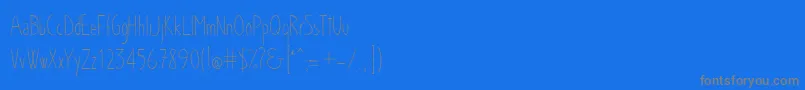 Chloe Font – Gray Fonts on Blue Background