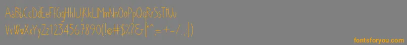 Chloe-Schriftart – Orangefarbene Schriften auf grauem Hintergrund