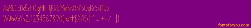 Chloe Font – Orange Fonts on Purple Background