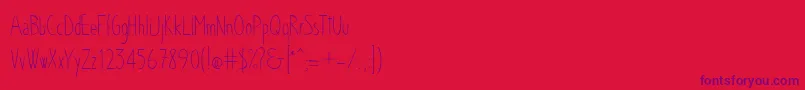 Chloe Font – Purple Fonts on Red Background