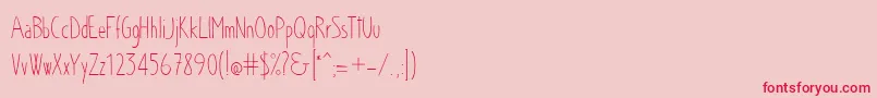 Chloe Font – Red Fonts on Pink Background