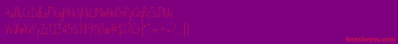 Chloe Font – Red Fonts on Purple Background