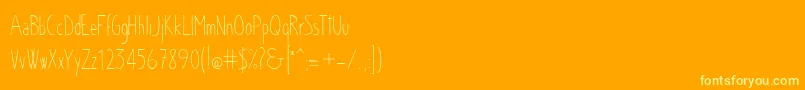 Chloe Font – Yellow Fonts on Orange Background