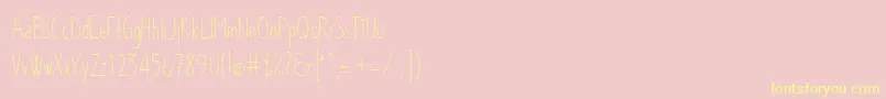 Chloe Font – Yellow Fonts on Pink Background