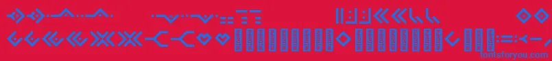 Omnicsans Font – Blue Fonts on Red Background