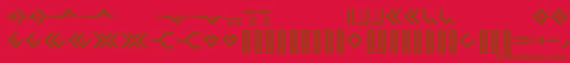 Omnicsans Font – Brown Fonts on Red Background