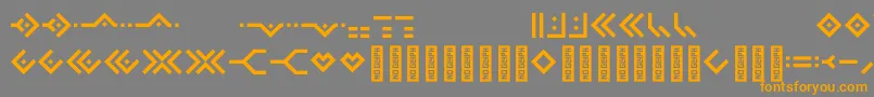 Omnicsans Font – Orange Fonts on Gray Background
