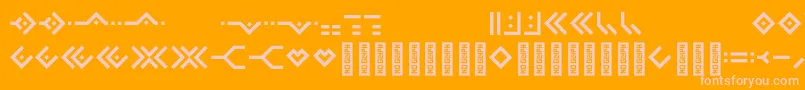 Omnicsans Font – Pink Fonts on Orange Background